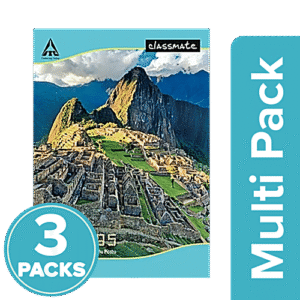 Classmate Single Line 172 Pages A4 Long Notebook, 3x1 pc (Multipack)