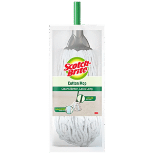 Scotch Brite Floor Mop - Cotton Cloth, With Rod, Multicolour, 1 pc