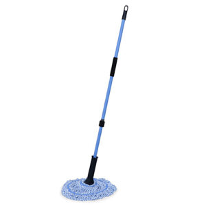 Gala Twist Mop Microfibre & Plastic With Rod - 4.3 ft, Blue & White, 1 pc