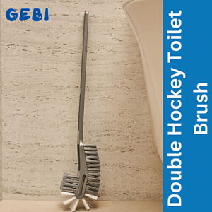 Gebi  Double Hockey Toilet Brush - Durable, With Long Handle, 1 pc