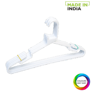 Swastik Uno Premium Plastic Hanger / Cloth Hanger - Assorted Colour, 6 pcs