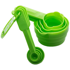 Elephant  Measuring Spoon Set - Plastic, Green, 8 pcs