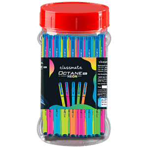 Classmate Octane Gel Pen - Neon Series, Blue, Smudge Free & Smooth Writing, 1 pc (Pack of 25)