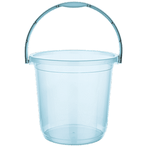 Asian Century Bucket - Plastic, Transparent, Blue, High Quality, Sturdy, 18 L