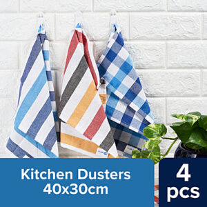 bb home Kitchen Dusters - Cube, 40 x 30 cm, Medium, 4 pcs