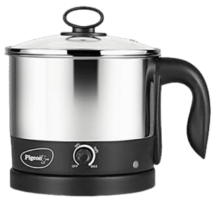 Pigeon by Stovekraft Multipurpose Kettle With Steel Body, Boiling Water & Milk, Tea, Coffee, 600 Watt, 1.2 l