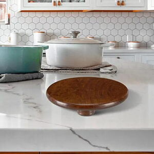 Bamboooz Pure Teak/Sirish Wood Chakla - With Anti-slip Pad, 1 pc