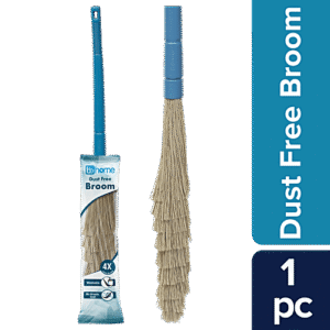 bb home Dust Free Broom/Plastic Broom/Jhadu - For Dry & Wet Floor Cleaning, Made Of Washable Fibres, 1 Pc