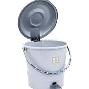 Laplast Plastic Pedal Dustbin/Garbage Bin - Grey, 8 L